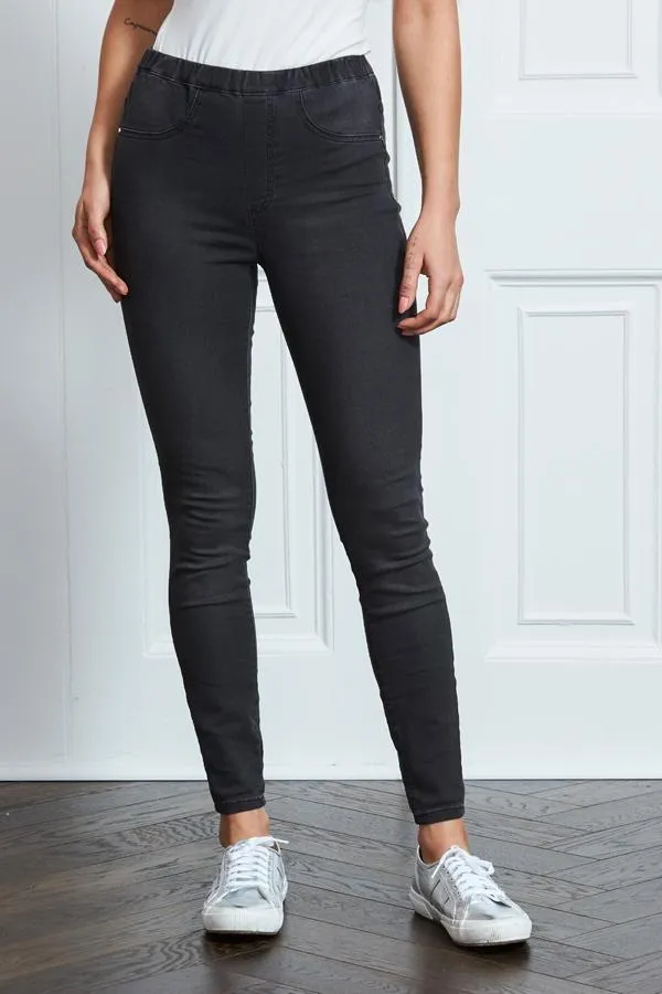 Sosandar Jeans and Jeggings Women Charcoal Grey Perfect Jeggings Charcoal Grey