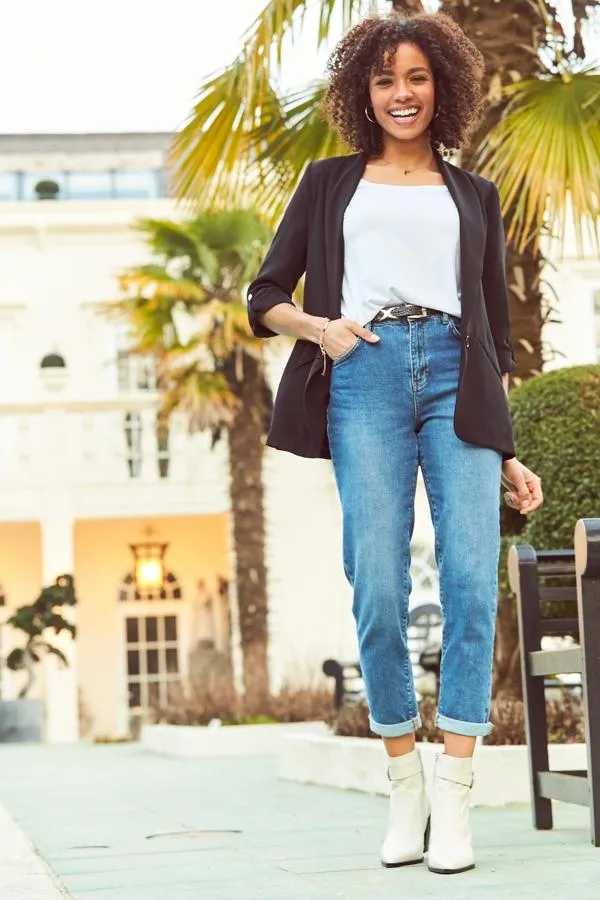 Sosandar Jeans and Jeggings Women Indigo Blue Slim Leg Mom Jeans Indigo Blue