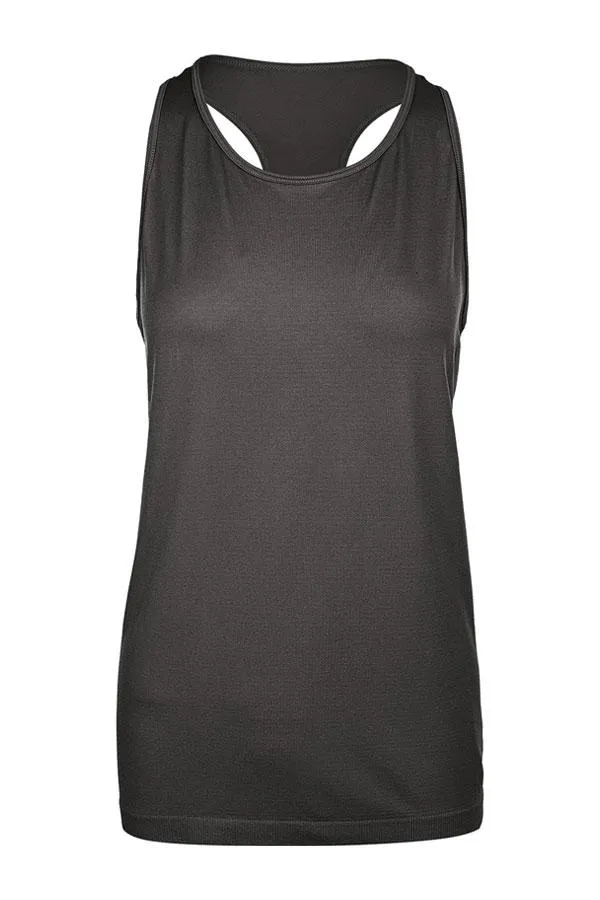 Sosandar Loungewear Women Dark Grey Racerback Perfect Athleisure Vest Top Grey
