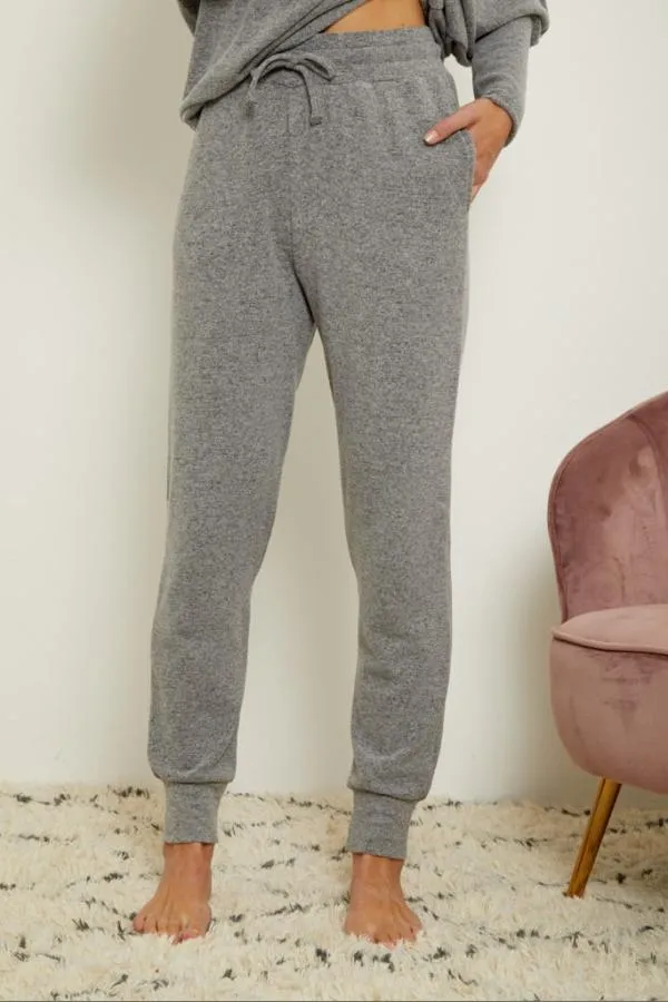 Sosandar Nightwear Women Grey Super Soft Loungewear Joggers Grey