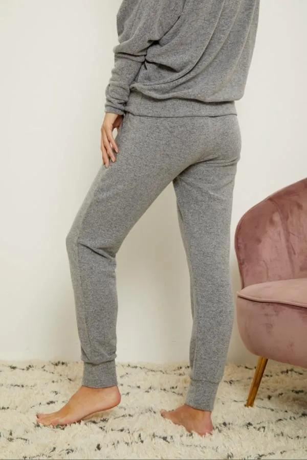 Sosandar Nightwear Women Grey Super Soft Loungewear Joggers Grey