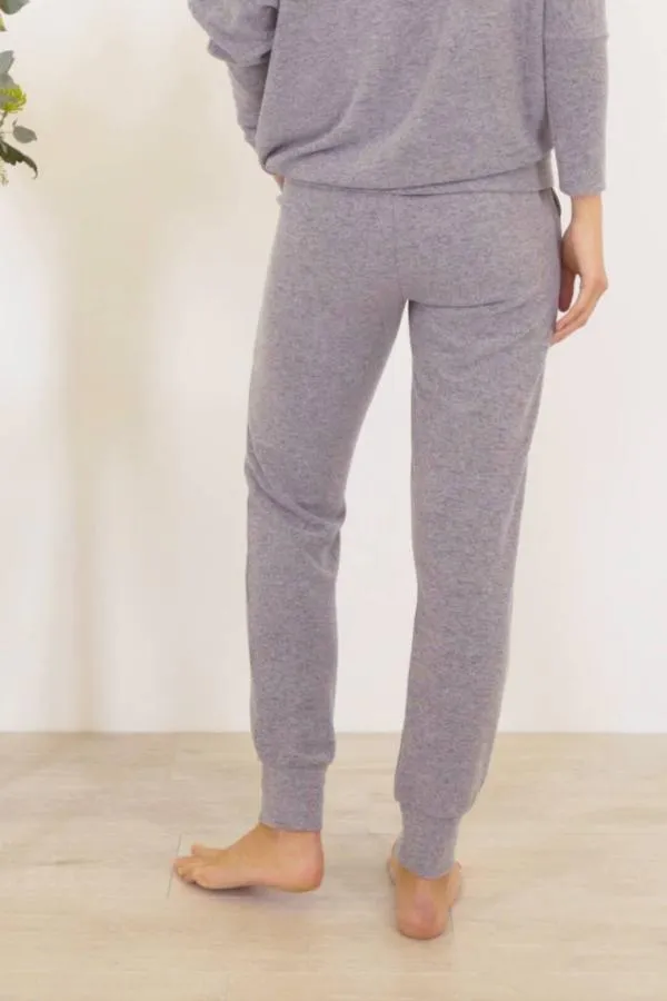 Sosandar Nightwear Women Grey Super Soft Loungewear Joggers Grey