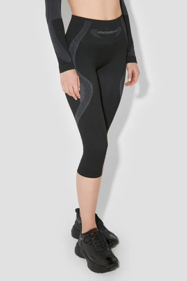 Sport Capri Leggings Muted Black Women MISBHV Leggings