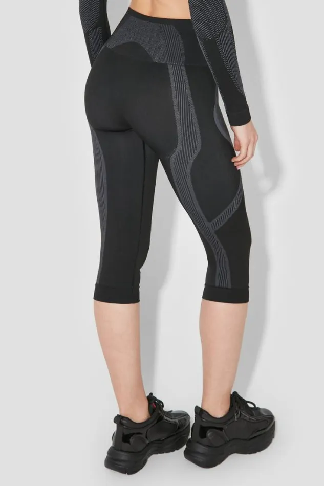 Sport Capri Leggings Muted Black Women MISBHV Leggings