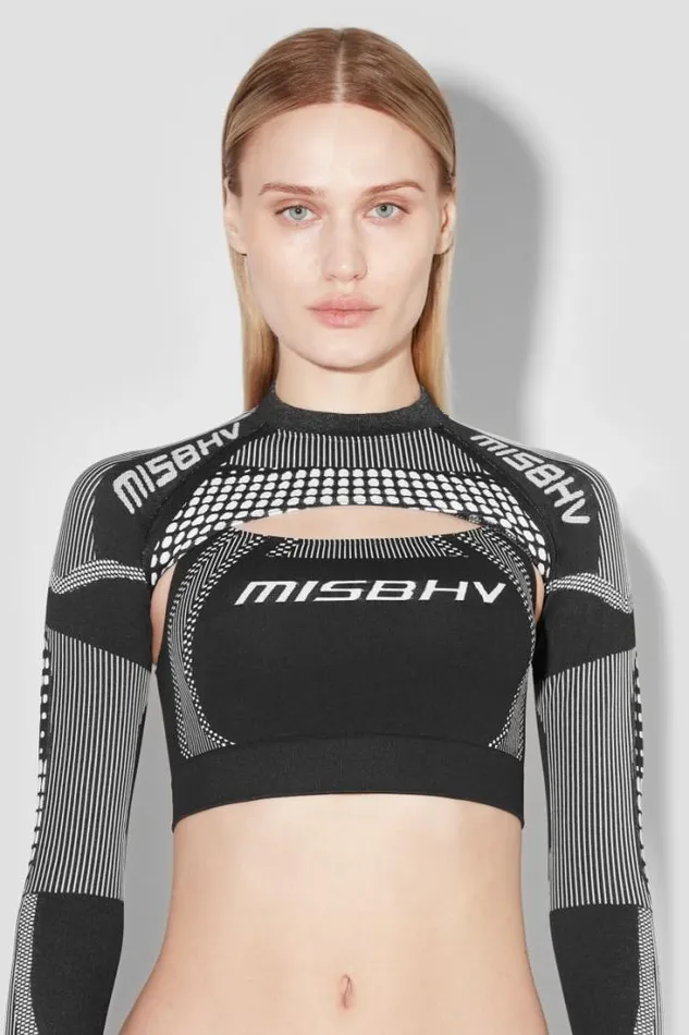 Sport Shrug Longsleeve Blackwhite Women MISBHV Tops