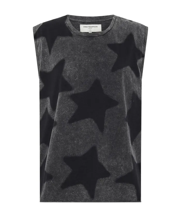 STAR DUST OVERSIZED TANK Women One Teaspoon Tees and Tanks STAR DUST OVERSIZED TANK Women One Teaspoon Tees and Tanks