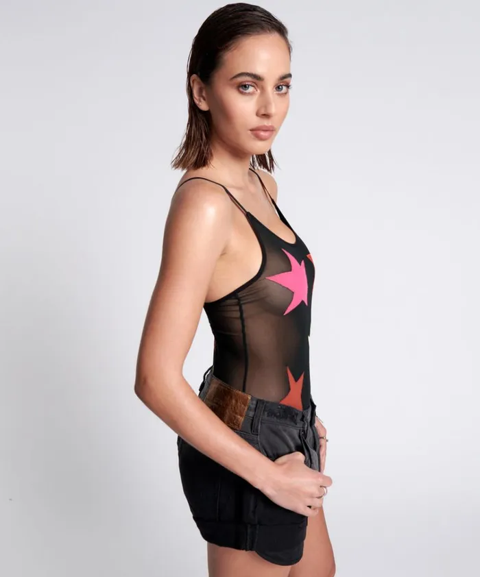 STAR GAZING MESH BODYSUIT Women One Teaspoon Intimates STAR GAZING MESH BODYSUIT Women One Teaspoon Intimates
