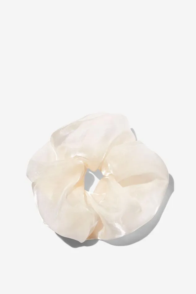 Stella Scrunchie Ecru Organza Women Cotton On Hair Accessories