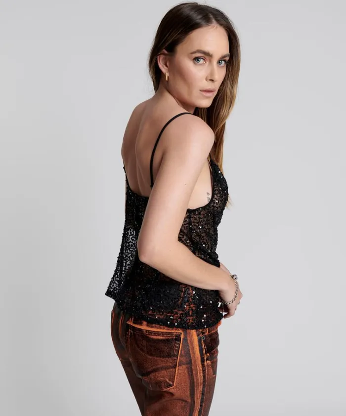 STELLAR HAND BEADED CAMI Women One Teaspoon Tops STELLAR HAND BEADED CAMI Women One Teaspoon Tops