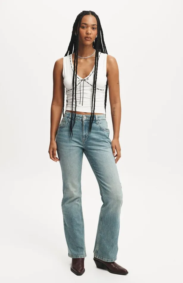 Stretch Bootcut Flare Jean Jewel Blue Women Cotton On Pants