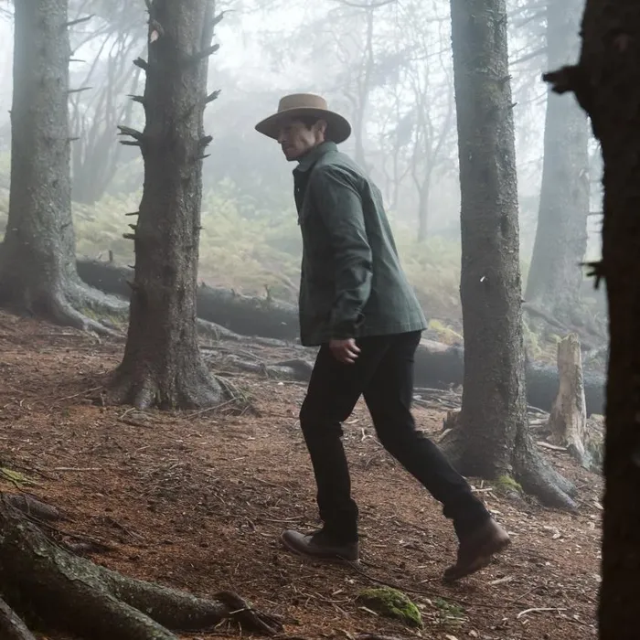 Stretch Canvas JacShirt Green Men Stetson Jackets