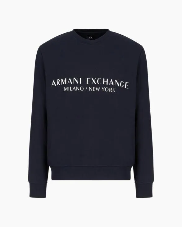 Stretch Fabric Zipup Hoodie Navyblue Men Armani Matching Sets
