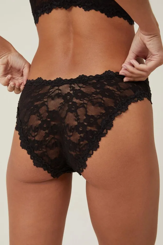 Stretch Lace Bikini Brief Black Women Cotton On Panties