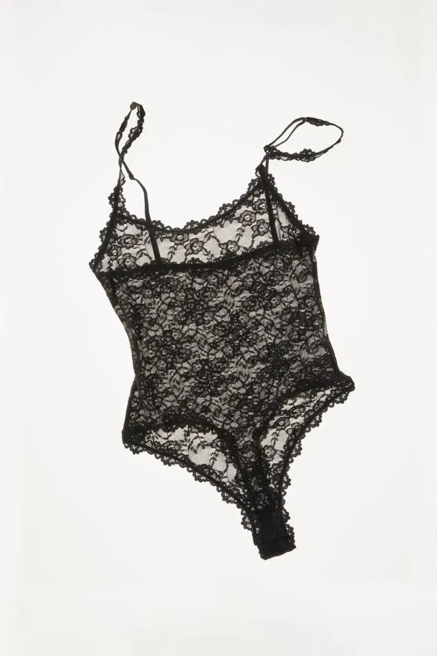 Stretch Lace Scoop Neck Bodysuit Black Women Cotton On Bras