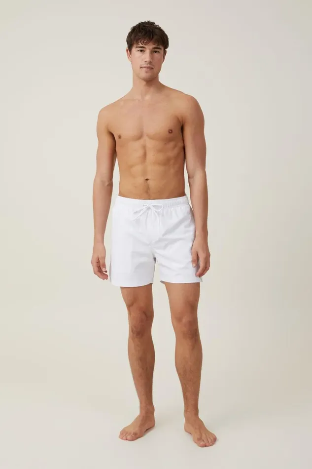 Stretch Swim Short White Men Cotton On Shorts