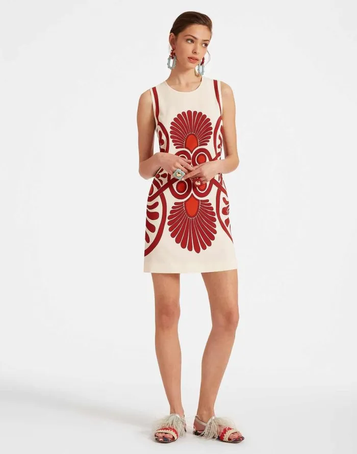 Stretch Tunic Medallion Place Cream Women La Double J Dresses