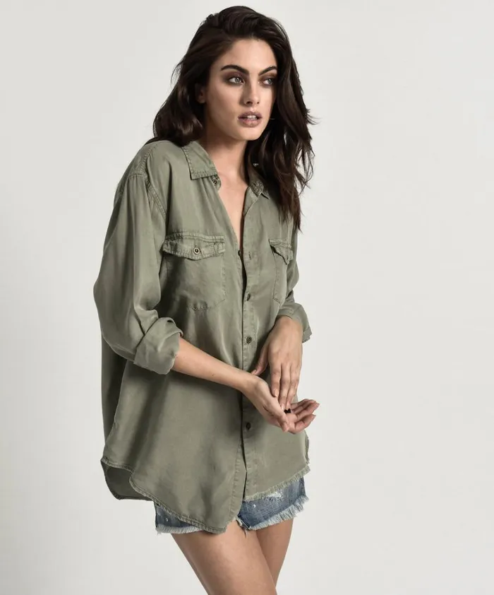 SUPER KHAKI ORGINAL LIBERTY SHIRT Women One Teaspoon Denim Tops SUPER KHAKI ORGINAL LIBERTY SHIRT Women One Teaspoon Denim Tops