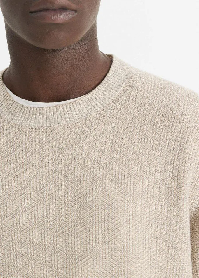 Sweaters Men Vince GeoJacquard WoolBlend Crew Neck Sweater British Khakiclassic Cream Sweaters Men Vince GeoJacquard WoolBlend Crew Neck Sweater British Khakiclassic Cream