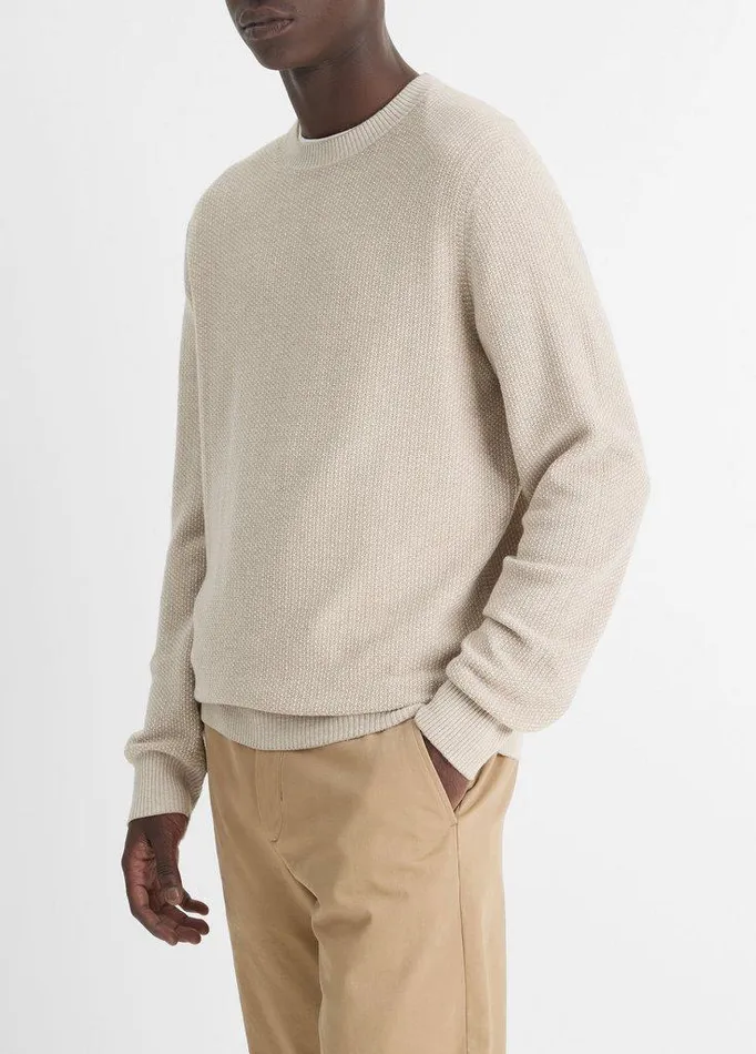 Sweaters Men Vince GeoJacquard WoolBlend Crew Neck Sweater British Khakiclassic Cream Sweaters Men Vince GeoJacquard WoolBlend Crew Neck Sweater British Khakiclassic Cream