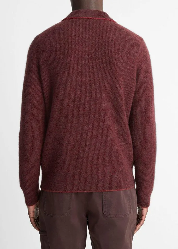 Sweaters Men Vince Plush Cashmere Thermal JohnnyCollar Sweater Vermouthoxblood Sweaters Men Vince Plush Cashmere Thermal JohnnyCollar Sweater Vermouthoxblood