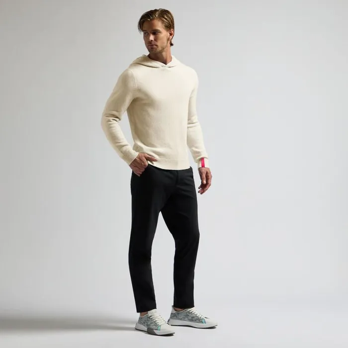 Sweaters MenWomen GFORE WASHABLE CASHMERE HOODED SWEATER Chalk White Sweaters MenWomen GFORE WASHABLE CASHMERE HOODED SWEATER Chalk White