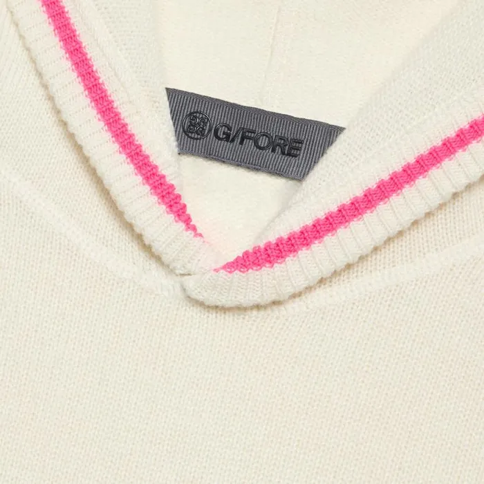 Sweaters MenWomen GFORE WASHABLE CASHMERE HOODED SWEATER Chalk White Sweaters MenWomen GFORE WASHABLE CASHMERE HOODED SWEATER Chalk White