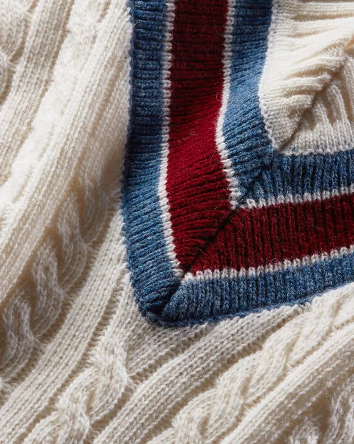 Sweaters Shop Veronica Beard Sibley CableKnit Sweater Ivory Multi