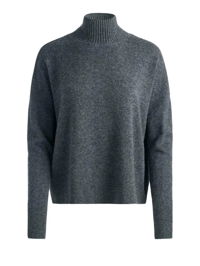 Sweaters Women Alice Olivia BARBRA TURTLENECK EASY PULLOVER Charcoal Heather