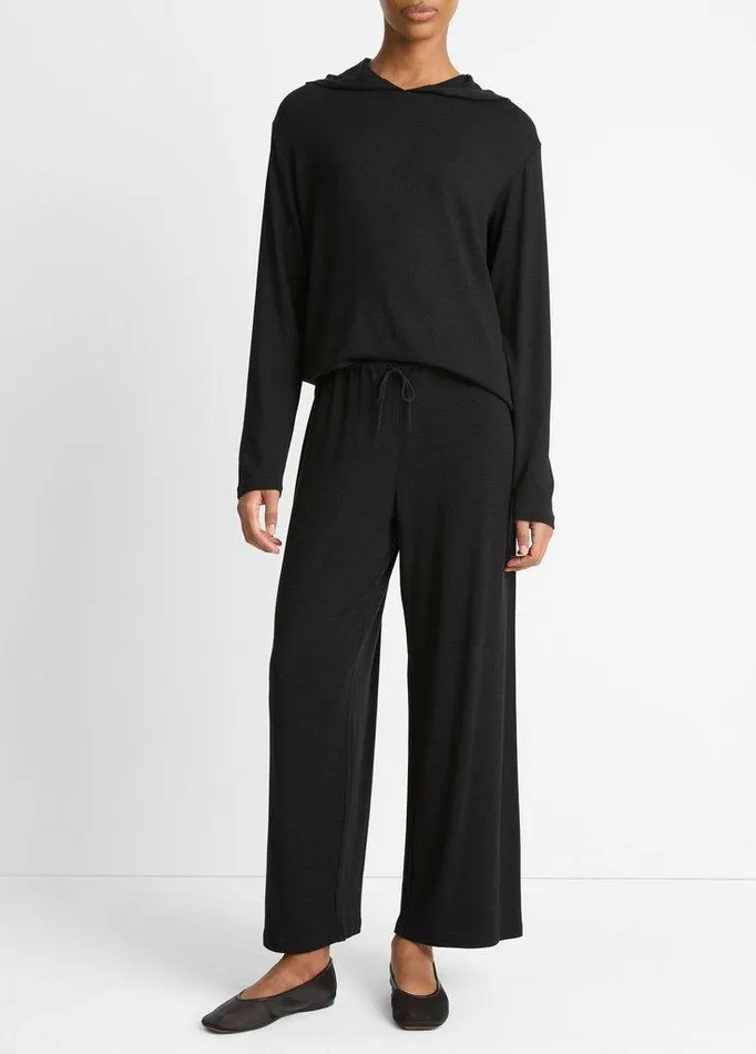 Sweaters Women Vince Lounge Hoodie Black