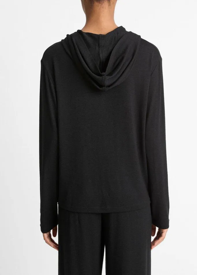 Sweaters Women Vince Lounge Hoodie Black Sweaters Women Vince Lounge Hoodie Black