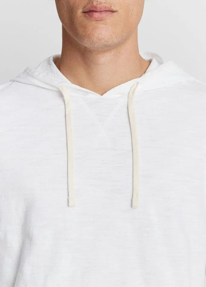 Sweatshirts and Hoodies Men Vince Textured Cotton Hoodie Optic White Sweatshirts and Hoodies Men Vince Textured Cotton Hoodie Optic White