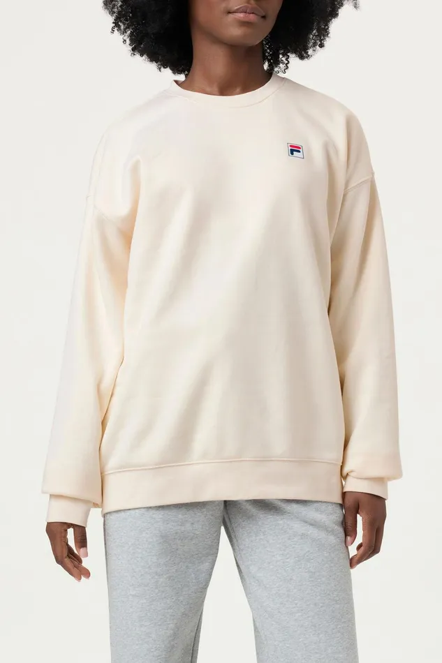 Sweatshirts and Hoodies Women Fila Classic Relaxed Sweatshirt 920 Gardenia