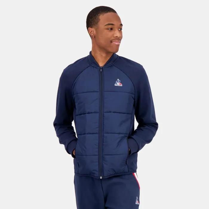Sweatshirts Men Le Coq Sportif Tricolore Sweat Zipp Capuche Homme