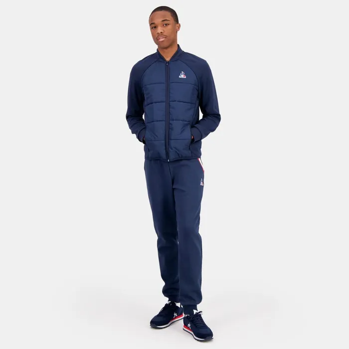 Sweatshirts Men Le Coq Sportif Tricolore Sweat Zipp Capuche Homme