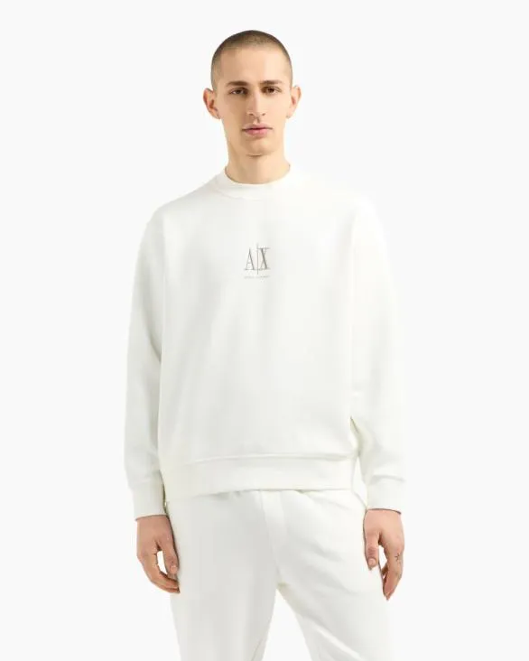 Sweatshirts Without Hood White Men Armani Matching Sets