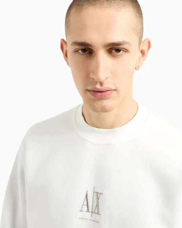 Sweatshirts Without Hood White Men Armani Matching Sets