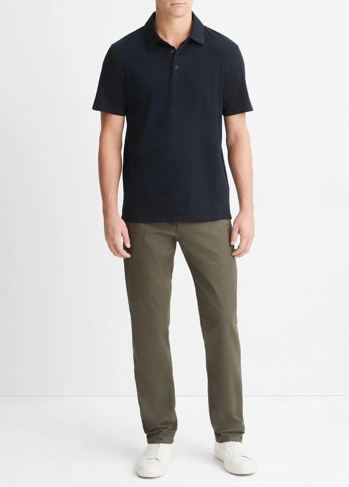 TShirts and Polos Men Vince Garment Dye Cotton Polo Shirt Washed Coastal