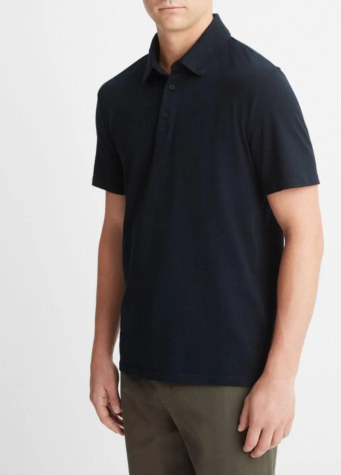 TShirts and Polos Men Vince Garment Dye Cotton Polo Shirt Washed Coastal