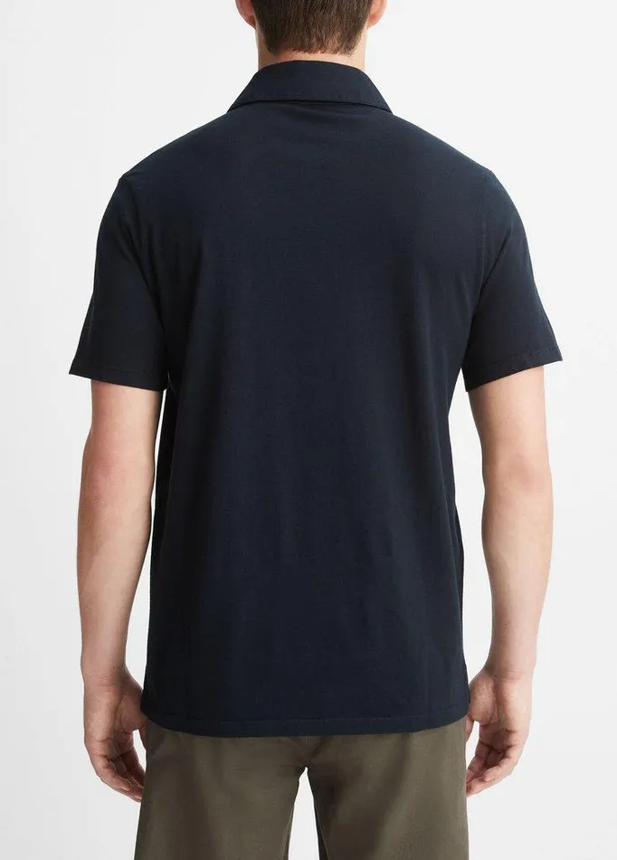 TShirts and Polos Men Vince Garment Dye Cotton Polo Shirt Washed Coastal