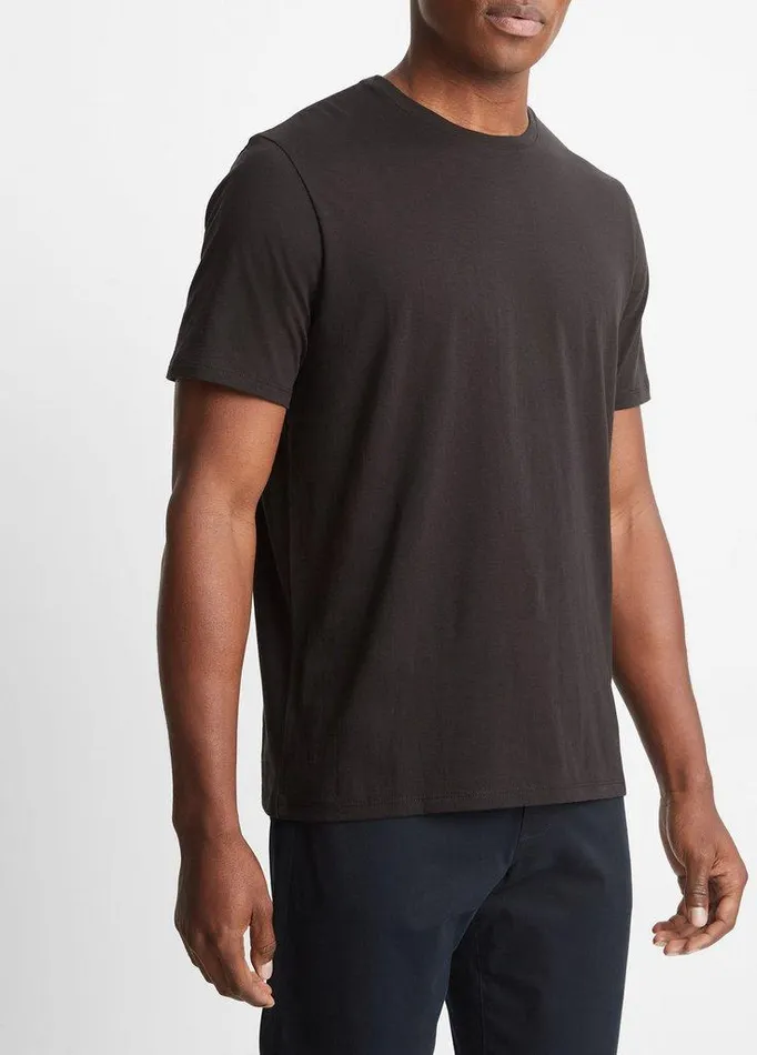 TShirts and Polos Men Vince Pima Cotton Crew Neck TShirt Black TShirts and Polos Men Vince Pima Cotton Crew Neck TShirt Black