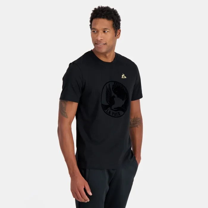 Tshirts And Tops Men Le Coq Sportif Tshirt Motif La Paix Homme Black