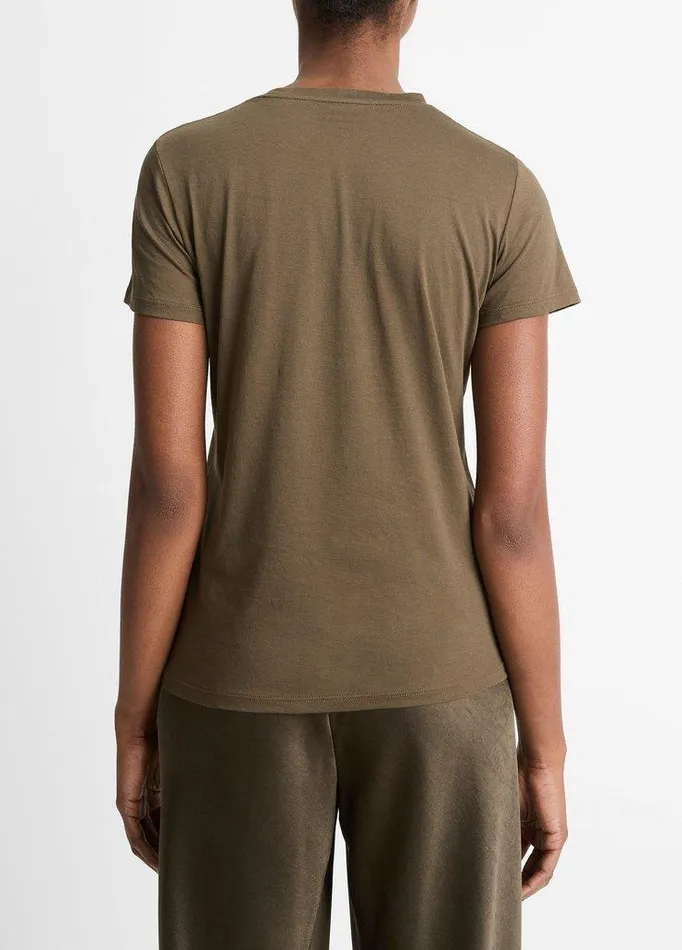 TShirts Women Vince Essential Pima Cotton Crew Neck TShirt Vine TShirts Women Vince Essential Pima Cotton Crew Neck TShirt Vine