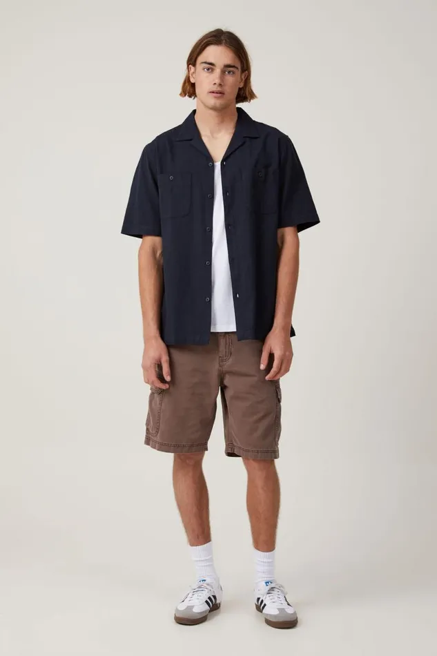 Tactical Cargo Short Vintage Dark Brown Men Cotton On Shorts