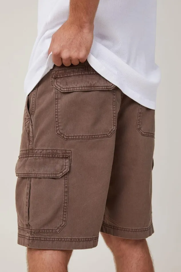 Tactical Cargo Short Vintage Dark Brown Men Cotton On Shorts Tactical Cargo Short Vintage Dark Brown Men Cotton On Shorts