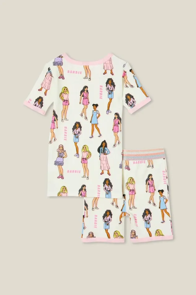 Talia Short Sleeve Pyjama Set Licensed Lcn Mat Vanillabarbie Party GirlsBoys Cotton On Sleepwear Talia Short Sleeve Pyjama Set Licensed Lcn Mat Vanillabarbie Party GirlsBoys Cotton On Sleepwear