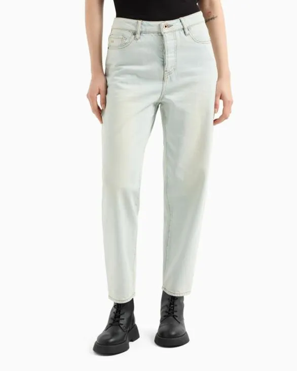 Tapered Jeans Blue Women Armani Denim Tapered Jeans Blue Women Armani Denim