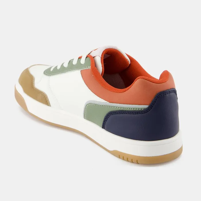 Teenager Kids Le Coq Sportif CHAUSSURES ADO Shoes LCS COURT BREAKER GS Kids Optical Whiteorange