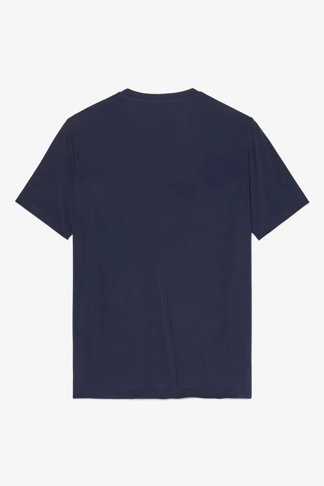 Tennis Men Fila Tennis Essentials Short Sleeve Crew 412 Fila Navy White