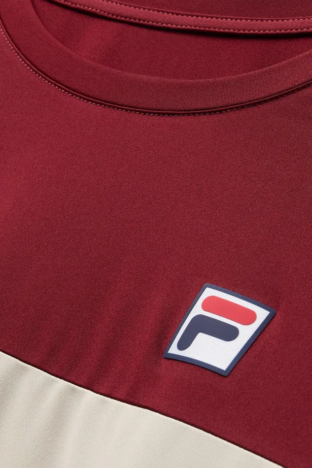 Tennis Men Fila Tennis Essentials Short Sleeve Crew 948 Cabernetangora
