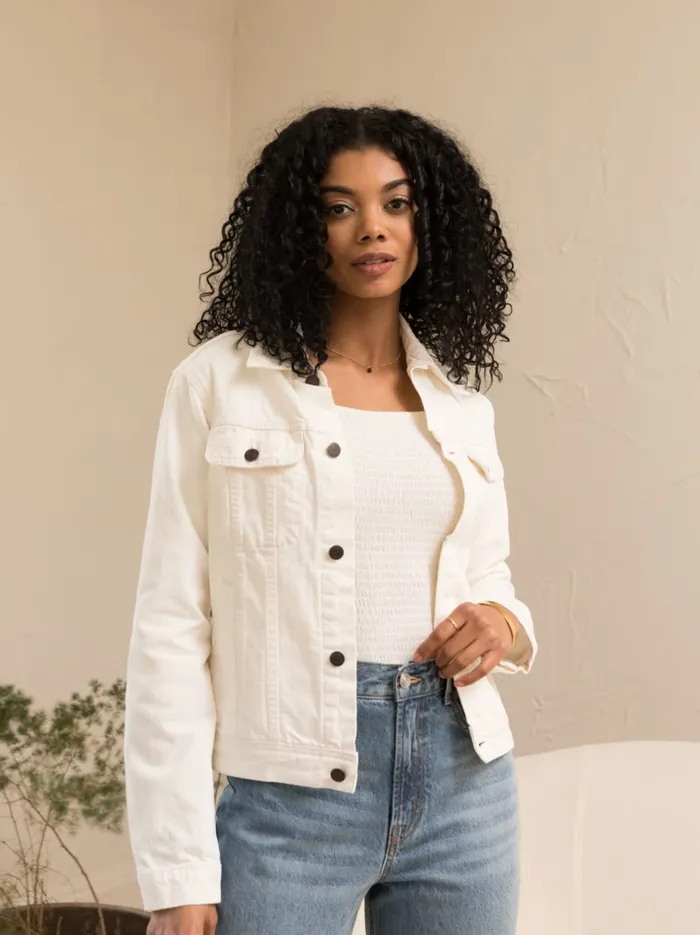 The Bailey Classic Jacket Light Blue Wash Women Coats and Jackets Able